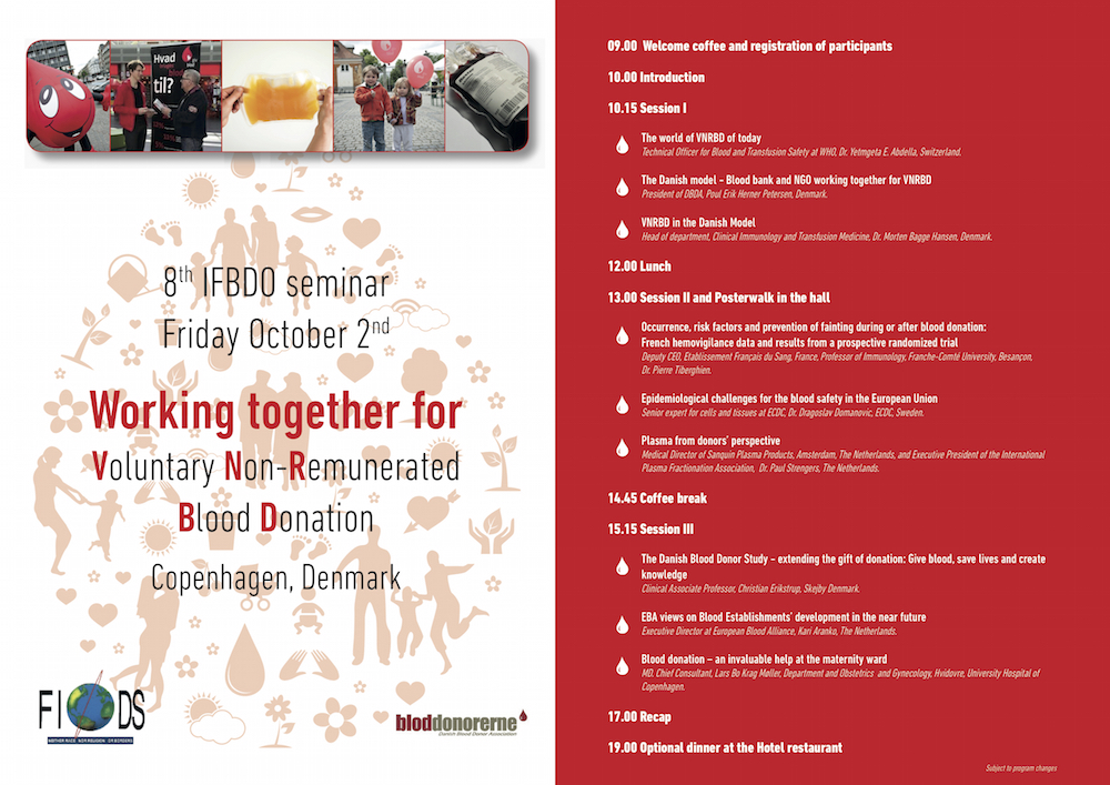 Seminar program IFBDO October 2nd Denmark