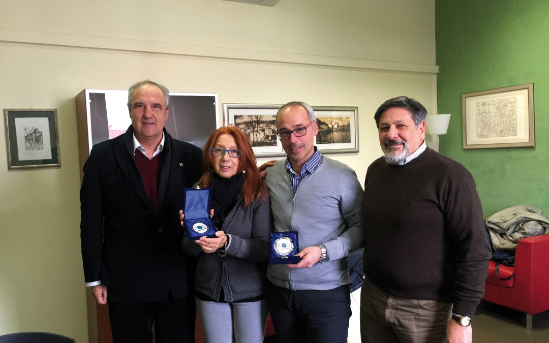 The IFBDO President awards Doctor G.Arcaro and Mr Capitan A. Forciniti with the Cross of Merit