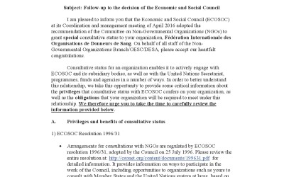 Follow-up to the decision of the Economic and Social Council-13 April 2016