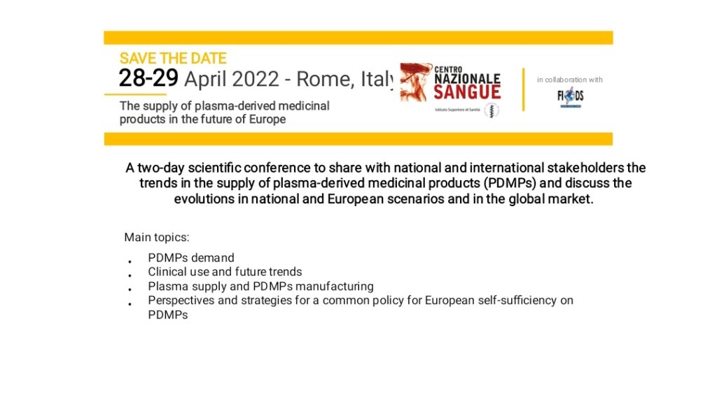 The supply of plasma-derived medicinal products in the future of Europe
