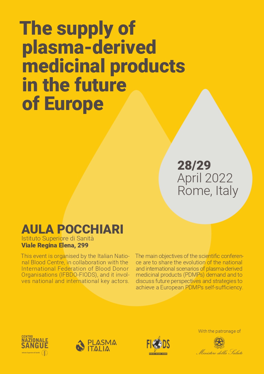 “The supply of plasma-derived medicinal products in the future of Europe” – 28/29 April 2022