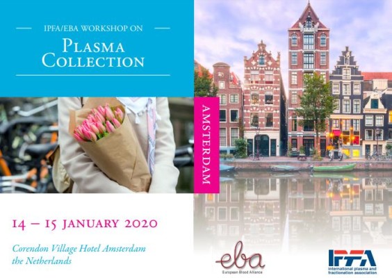 Workshop on Plasma Collection in Amsterdam – Netherlands, 14-15 January 2020